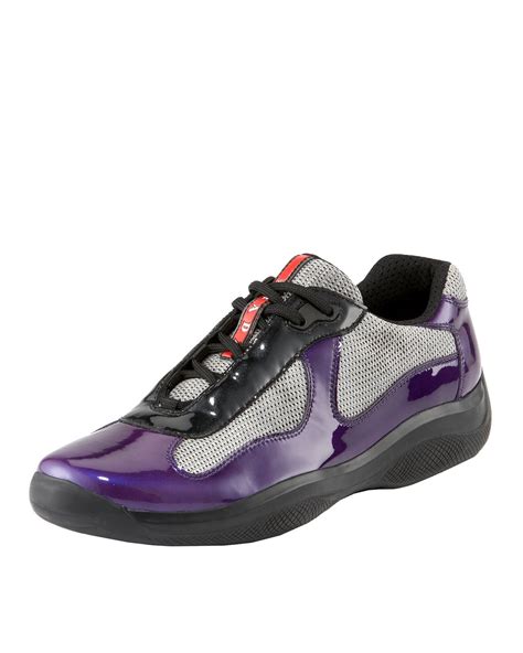 prada court shoes purple|purple prada sneakers.